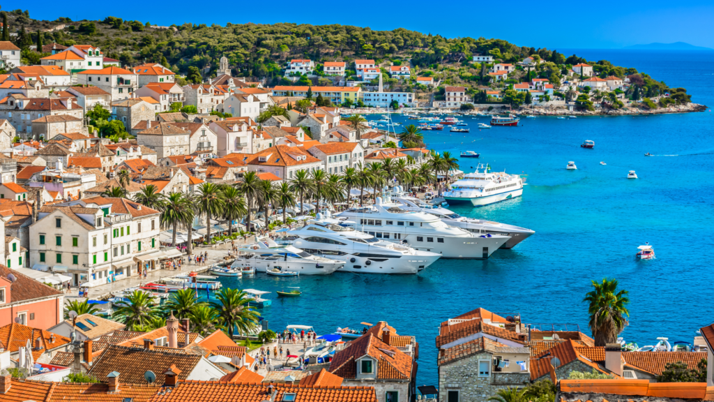 Shoreline of Hvar, Croatia southern island 