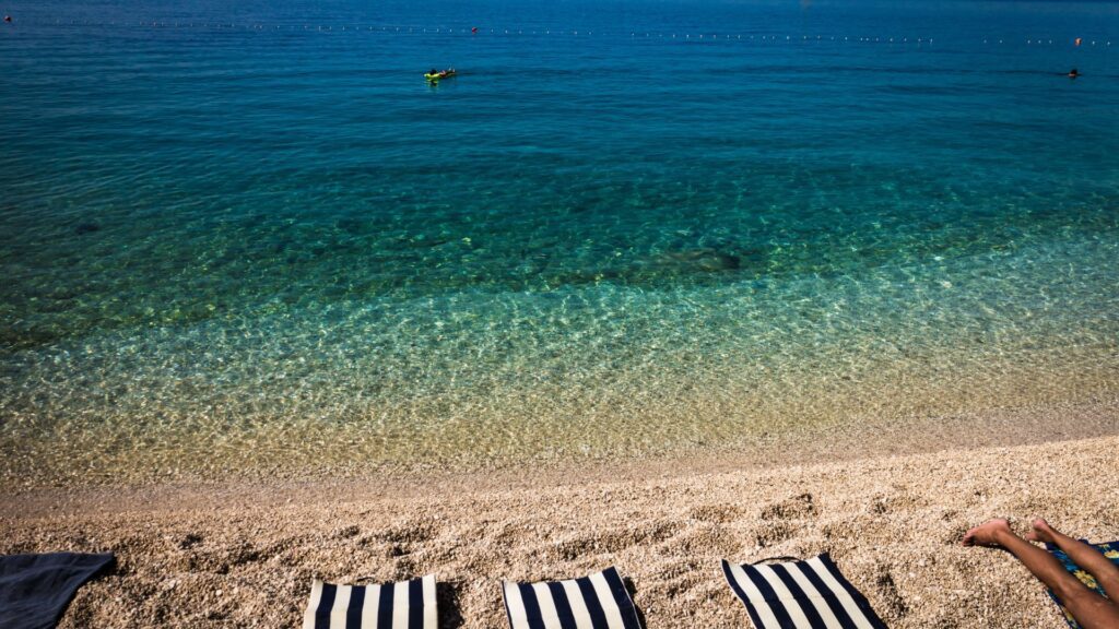 Blue sea waters on Croatia southern island 