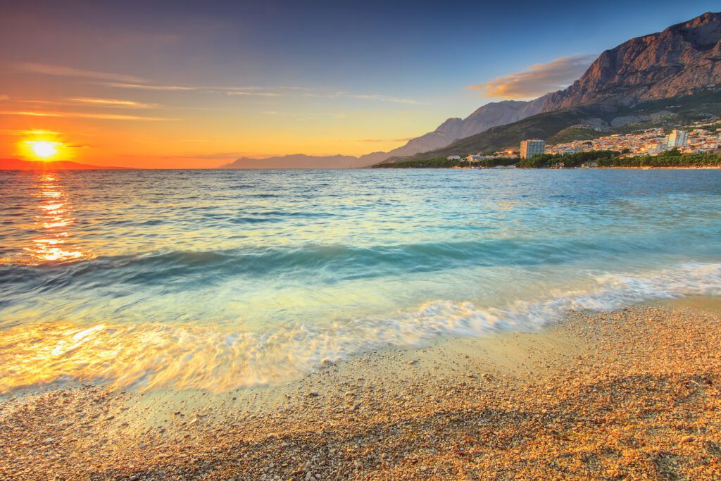 best months to visit Croatia - sunset over a beach in Croatia