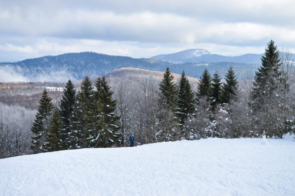 what is the best month to go to Croatia: January in Croatia snowy mountains with snow dusted trees